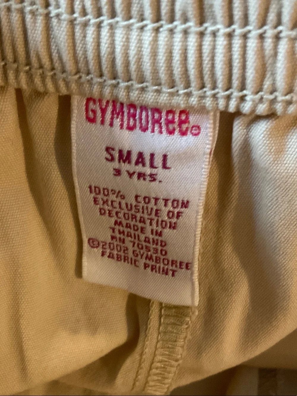 Gymboree cotton Cream Skort with Navy Trim and Daisy Embroidery